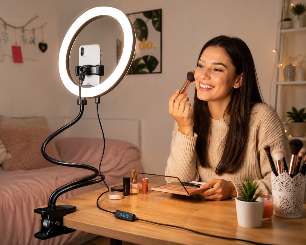 Anillo de Luz LED Profesional con Trípode de 160 cm
