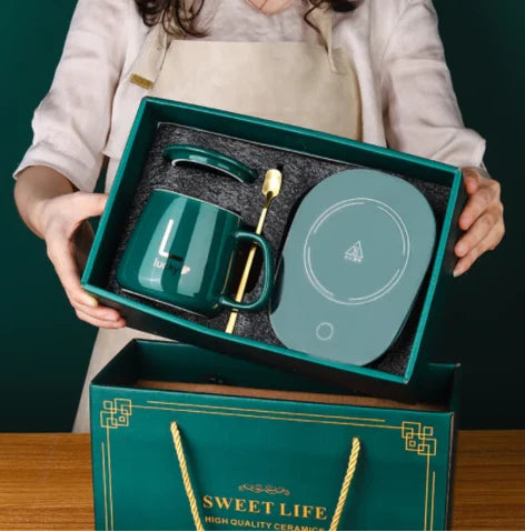 Taza de Cerámica con Calentador Eléctrico
